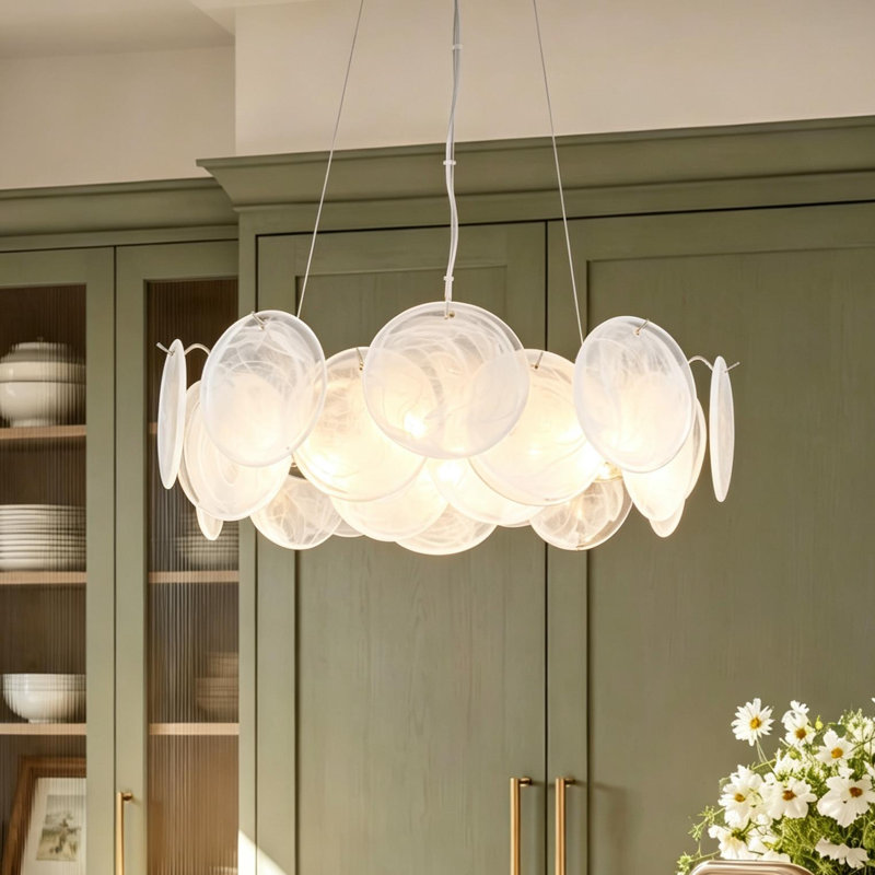 Lustre en verre 6 lumières Murano