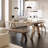 Light brown Rectangular Solid Dining Table For Dining Room/Kitchen-825865691