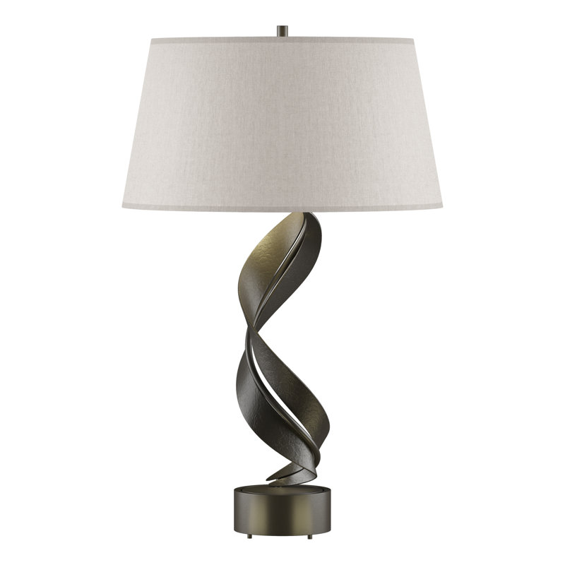 Folio 25.1" Table Lamp, Flax, Dark Smoke
