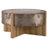 Nyla Rustic Coffee Table with Handcrafted Wood Legs