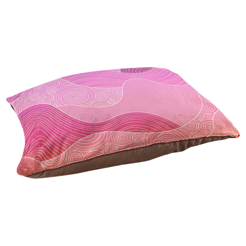 Coussin pour chien Byrge, Rose / Orange, Très grand (l 52 po x P 42 po x H 17 po)