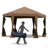 Hexagonal Pop Up Gazebo, Heavy Duty Outdoor Canopy Tent With 6 Mesh Sidewall Netting, 3-Level Adjustable Height And Strong Steel Frame (Canopy)