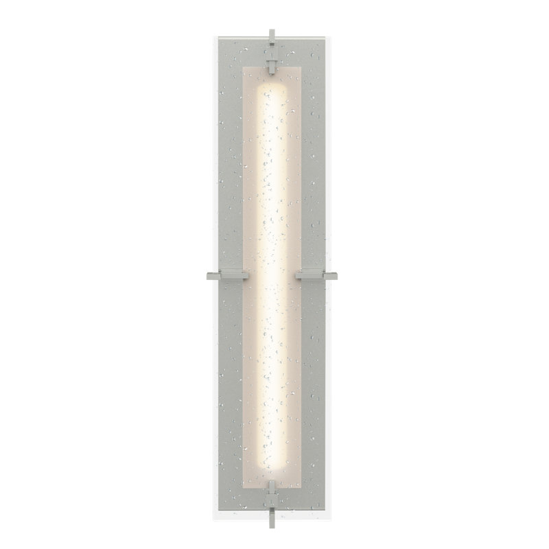 Applique murale encastrée 1 lumière à DEL Ethos, H 18,3 po x l 5,8 po x P 3,9 po, Argenté
