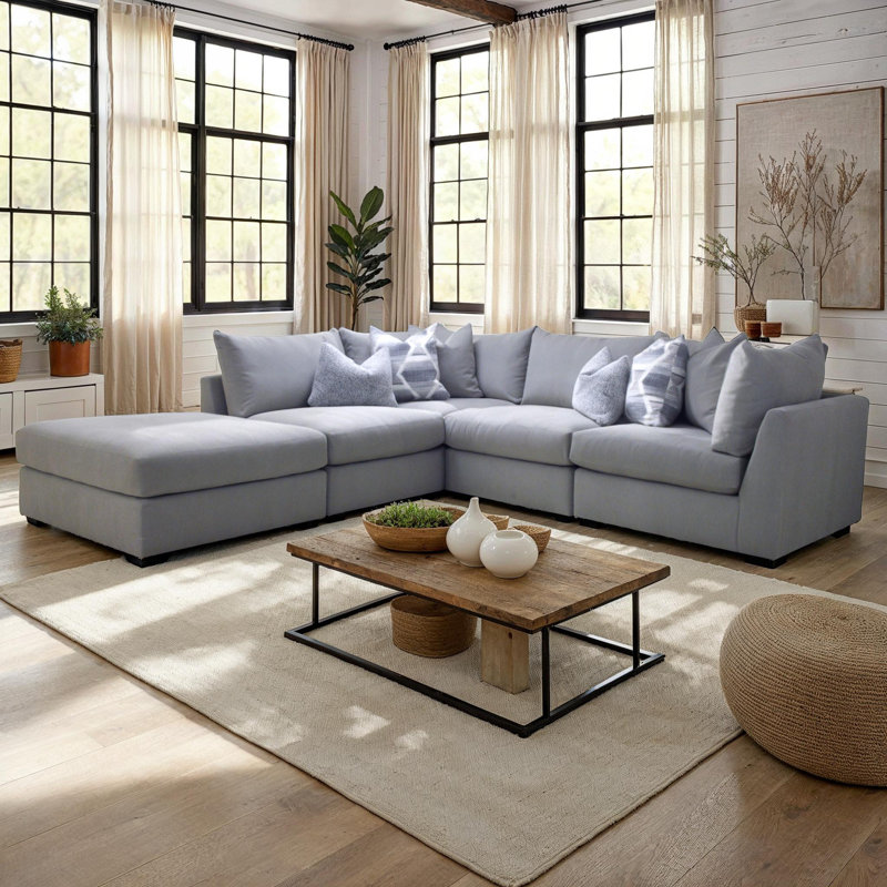 Ricardo 4 Piece Modular with Cocktail Ottoman