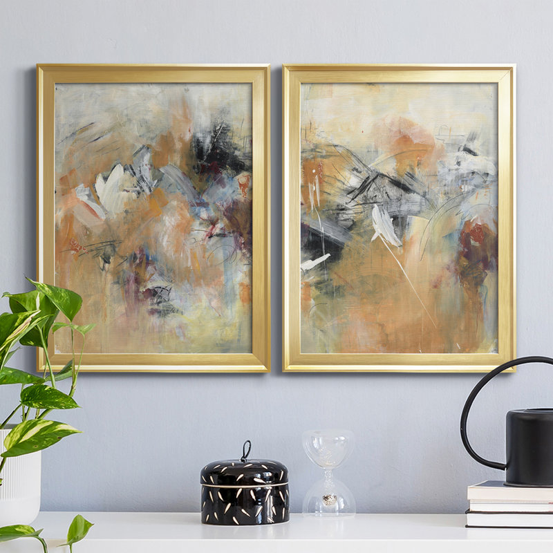 «Frozen Spring I», ensemble de 2 impressions sur toile encadrées, Cadre doré, H 30,5 po x l 22,5 po x P 1,25 po