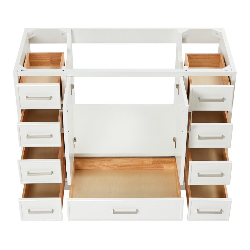 Base de meuble-lavabo simple 48,75 po Peightyn, Blanc