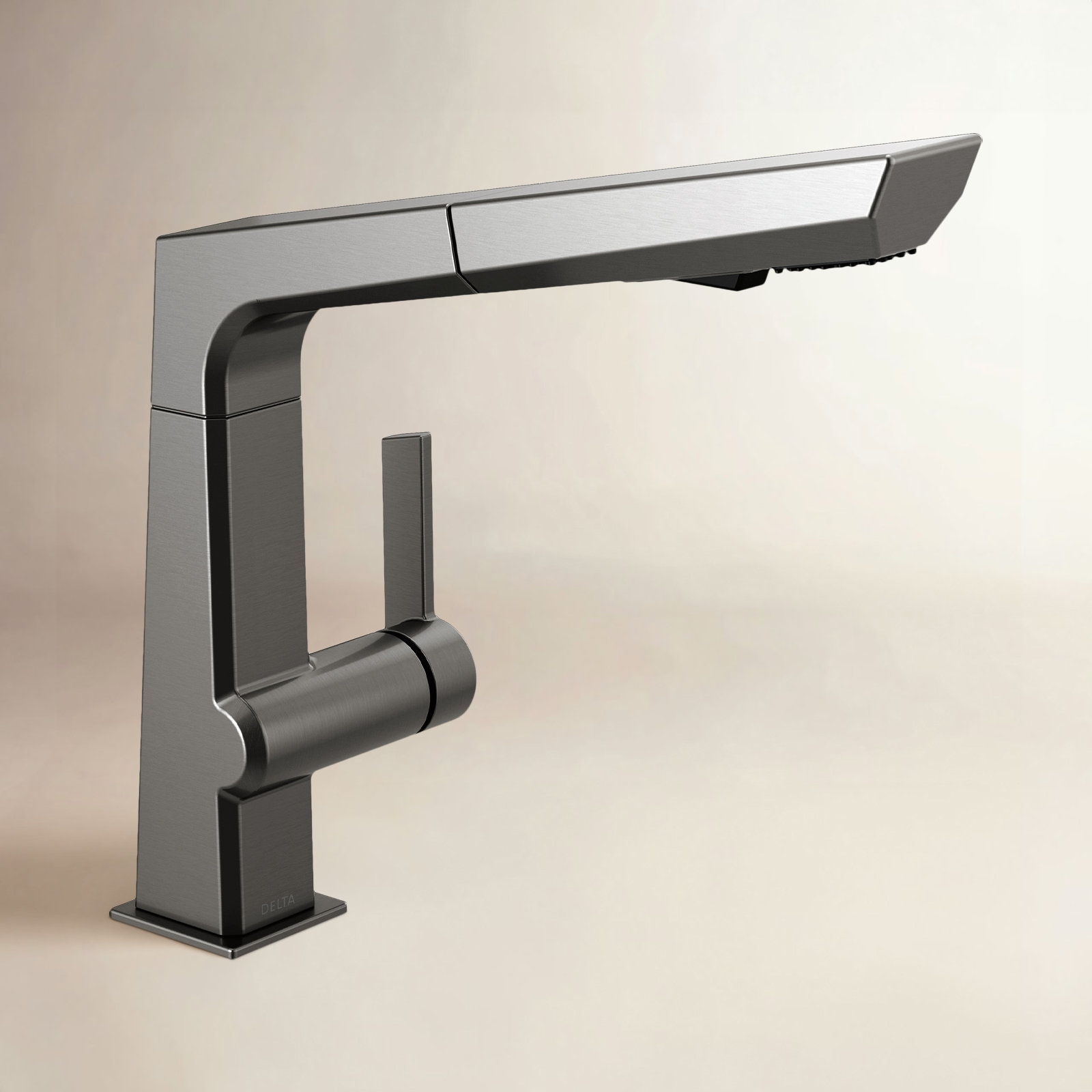 Pivotal Pull-Out Kitchen Faucet, Black Stainless