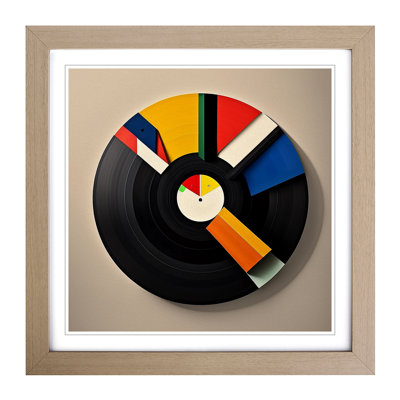 Vinyl Record Suprematism No.1 - Framed Print