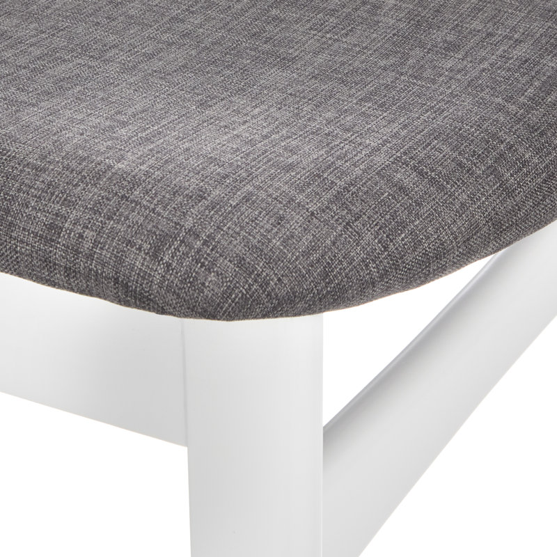 Chaise d'appoint rembourrée Armalla, Blanc