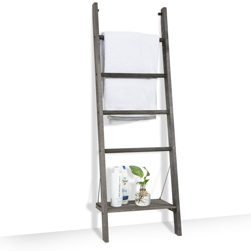 Wood 4 Wall Towel Rack