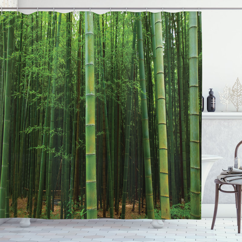 Shower Curtain with Hooks Included, 70" H x 69" W