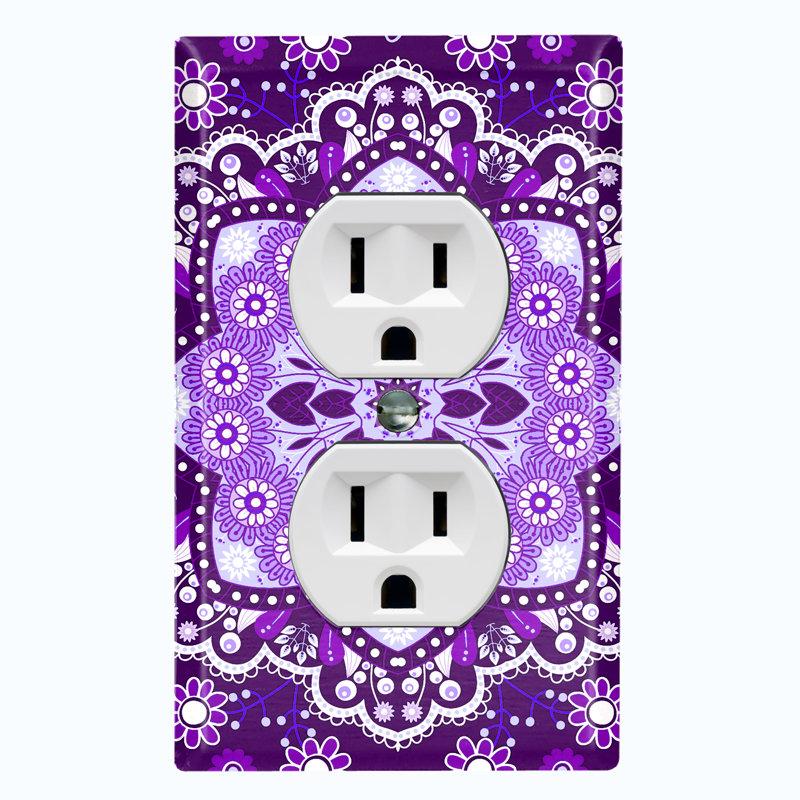 Patterned 1 - Gang Toggle Light Switch Standard Wall Plate