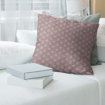 Coussin décoratif moderne noir et blanc Zig Zag