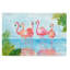 «Flamants et feuilles», reproduction de peinture acrylique sur toile tendue-33540181
