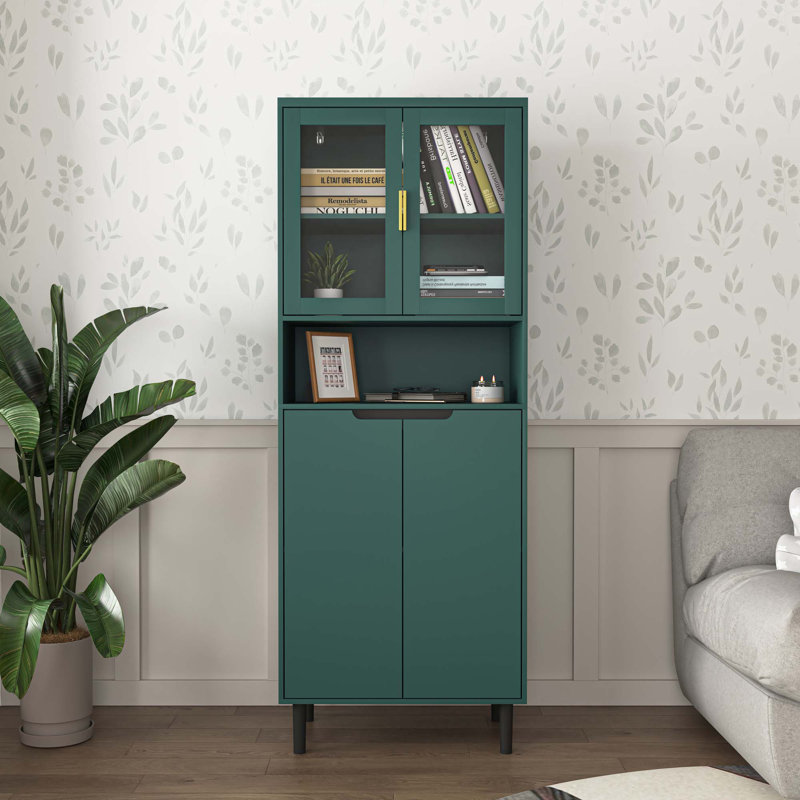 Tall Bathroom Storage Freestanding, Green