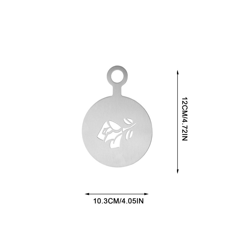Motif de tirage de fleurs de café en acier inoxydable de Kondieu, B