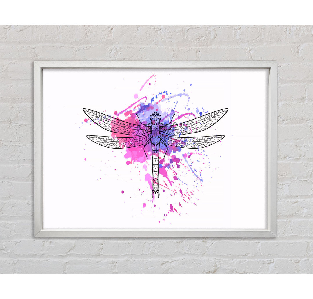 Dragonfly Splash - Einzelner Bilderrahmen Kunstdrucke auf Leinwand