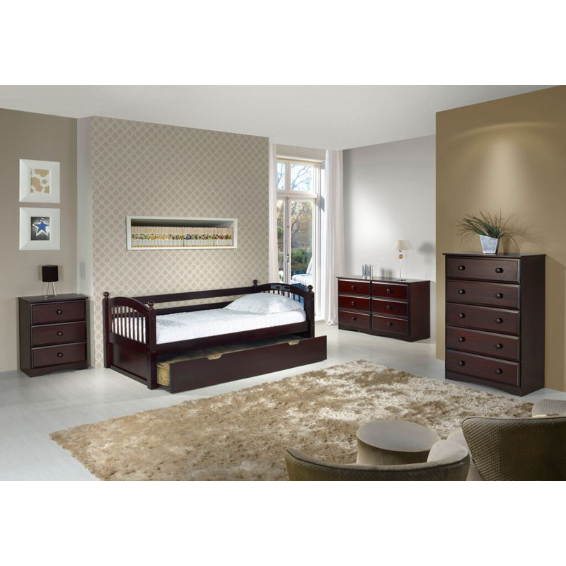 Commode 3 tiroirs Alayna, Cappuccino
