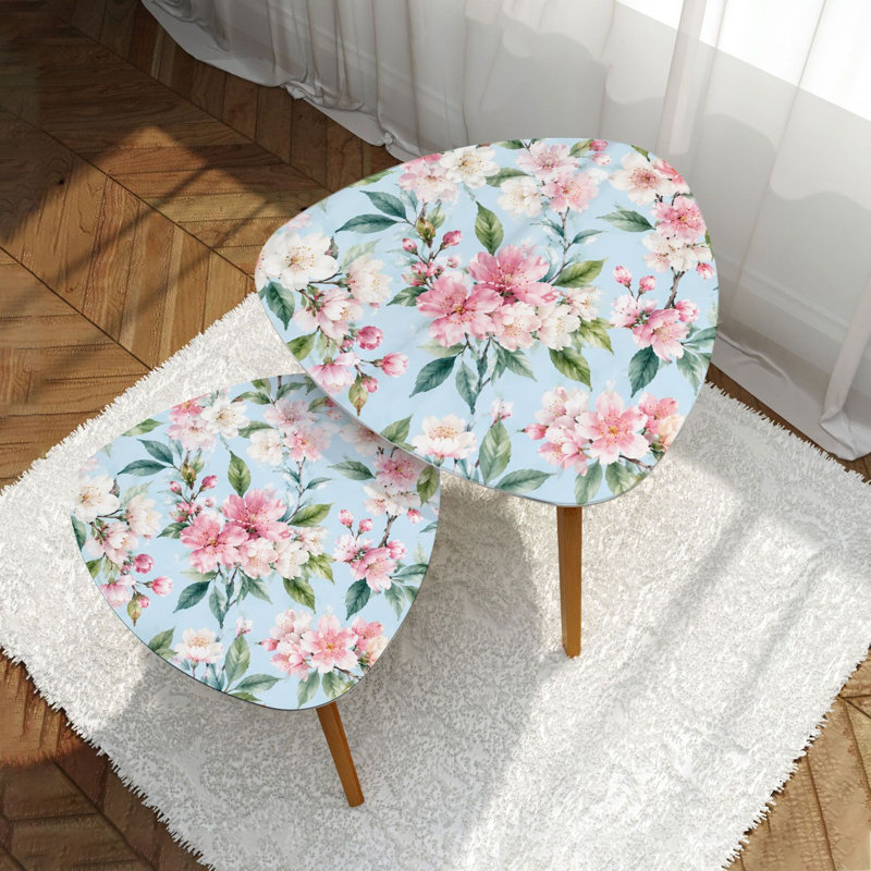 Ensemble de 2 tables basses gigognes Triangle