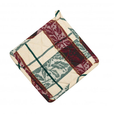 Rosalind Wheeler Brodhi Checkered Cotton Potholder Set