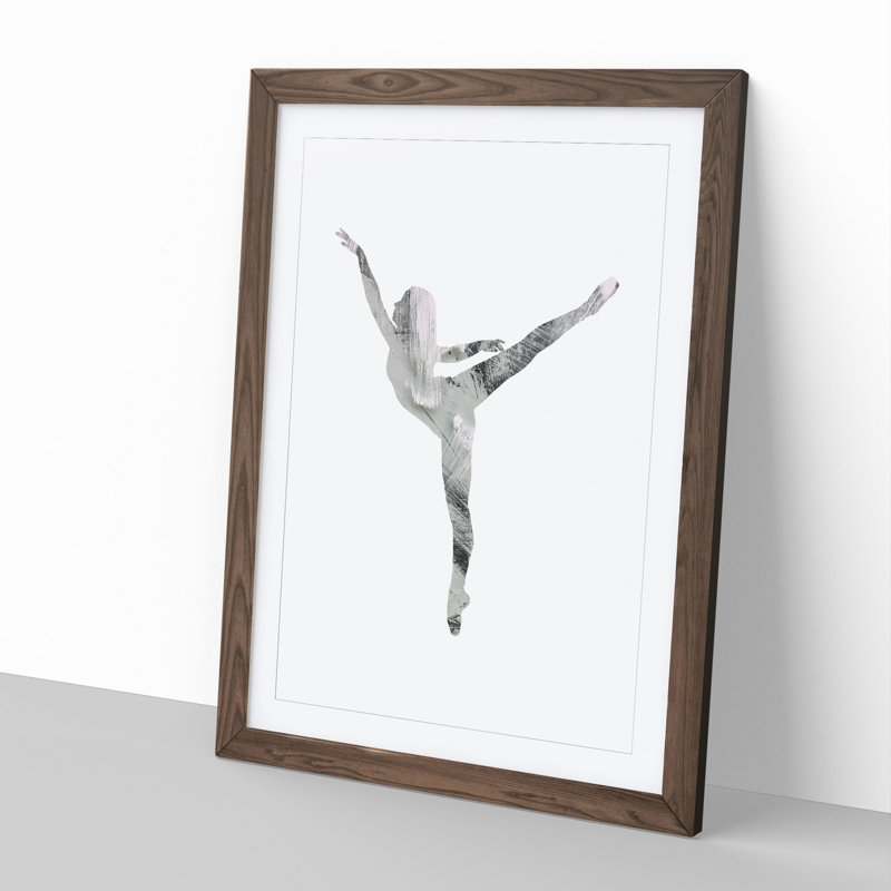 Painted Dancer - Picture Frame Graphic Art, 36cm H x 27cm W x 2cm D, Walnut Framed
