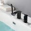 Robinet de baignoire romaine à cascade avec douche à main, ensemble de robinets de baignoire à fixation sur le comptoir avec douche à main, robinet de baignoire à large entraxe, robinet de baignoire à 3 trous avec douchette-113520059