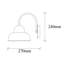 Élégante lampe murale dorée, design scandinave glam, 8,0 x 10,6 x 9,4 pouces | Corps en métal durable, douille E27 (40 W maximum), indice de protection IP20 | Parfait pour l'éclairage du salon, de la chambre à coucher et du couloir, et pour la décoration intérieure élégante-371793532