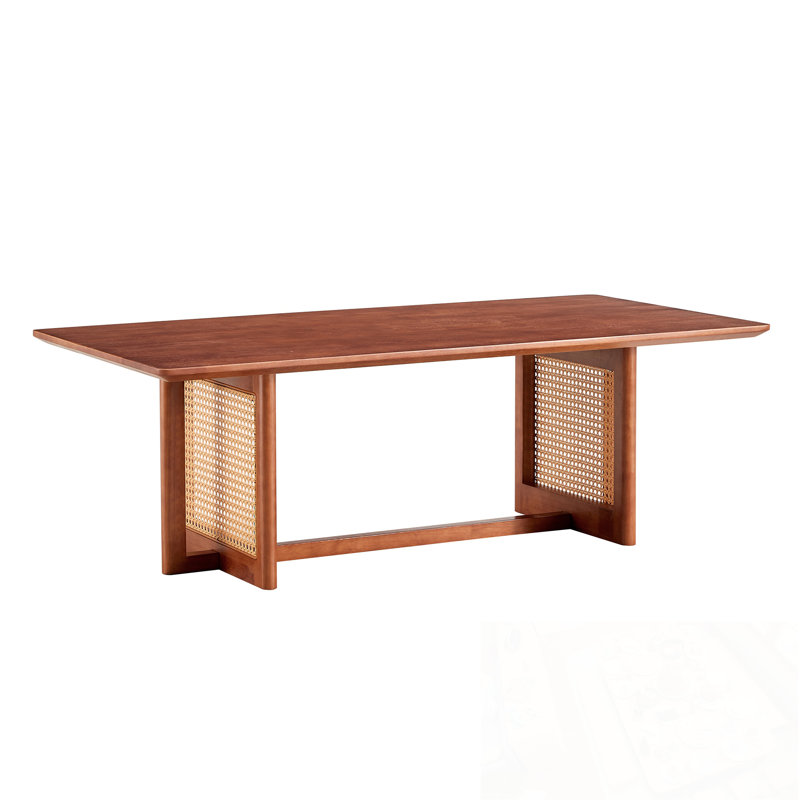 Rectangular Wooden Coffee Table With Sturdy Legs
