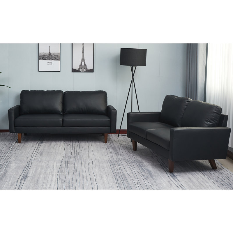2 - Piece Faux Leather Living Room Set, Beige