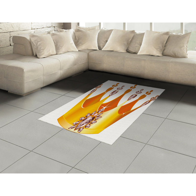 Queen High Density Long Fiber Poly Threads Decorative Area Rug Carpet, Rectangle 4' x 5'8"