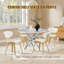 Plateau de table circulaire moderne en verre trempé avec cadre en fer robuste, parfait pour les repas et les espaces polyvalents