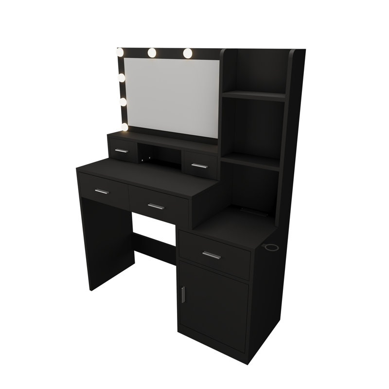 Mirror Dressing Table with Drawers and Storage Cabinet for Easy Maintenance