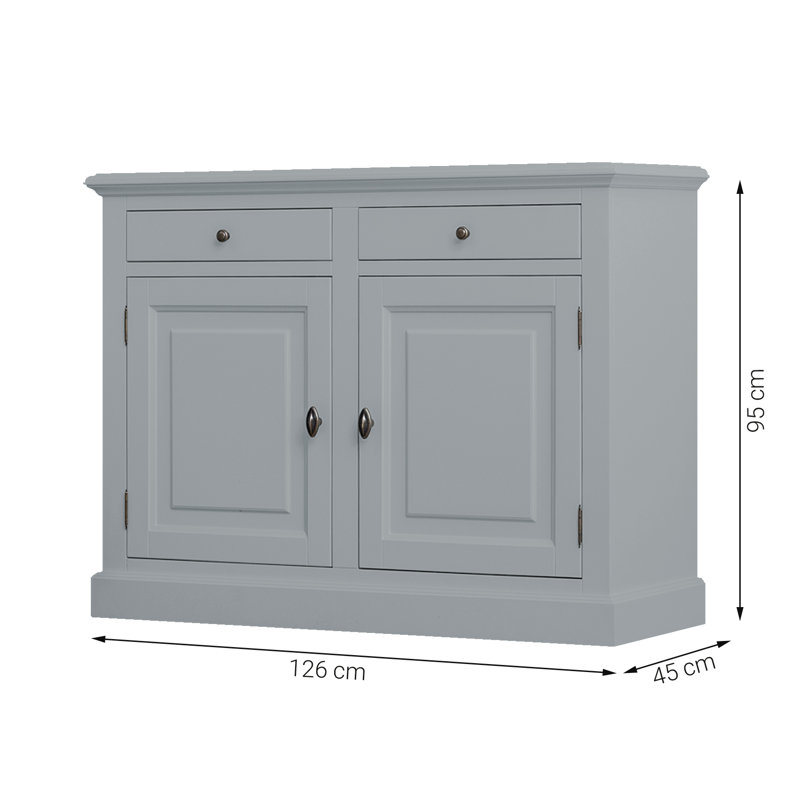 Breshai 126cm Sideboard, Light Grey