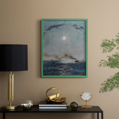 Reproduction encadrée vintage en bois massif Cxxvi