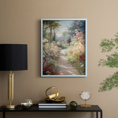 Reproduction florale vintage encadrée CCXCVIII - bois massif
