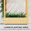 Outsunny Garden Planter with Trellis, Natural-1897594208
