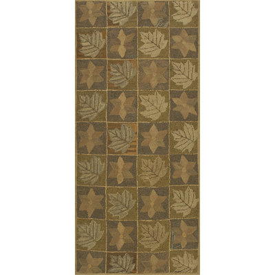 Hand Knotted Wool Area Rug in Brown