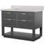 Allie 42" Single Bathroom Vanity with Carrara Marble Top-2041006444-2054471312-2138883051