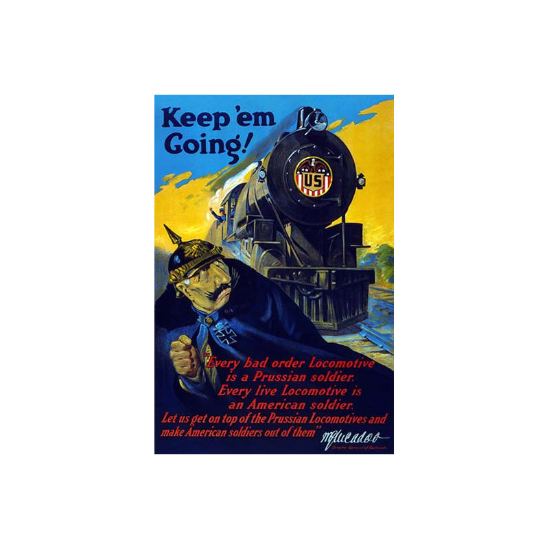 « keep’em outing » par une publicité rétro anonyme, H 66 po x l 44 po x P 1,5 po