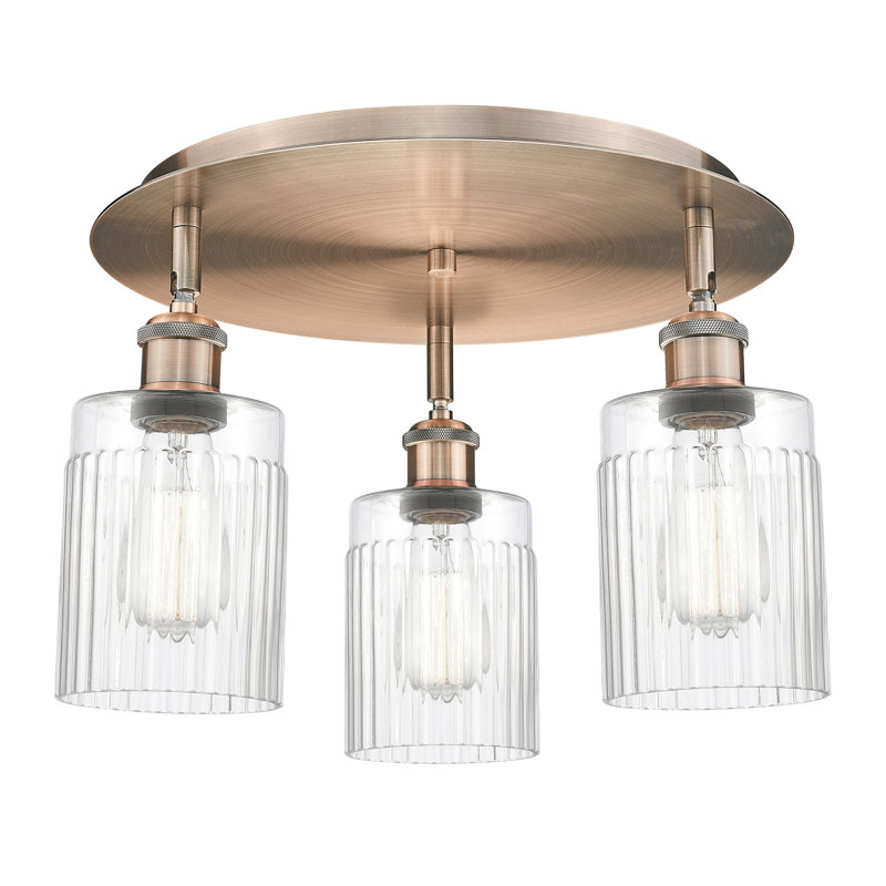 Plafonnier Bethy, Cuivre antique, Transparent