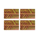 Tropical Leaf Vegan Leather Rectangle Pebble Placemat