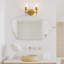 Luminaire de meuble-lavabo moderne avec finition or mat, lampe murale 2 lumières avec abat-jour en verre transparent, douille E26 pour salle de bain, couloir, chambre à coucher