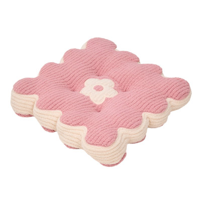 Flower-Shaped Plush Chair Cushion