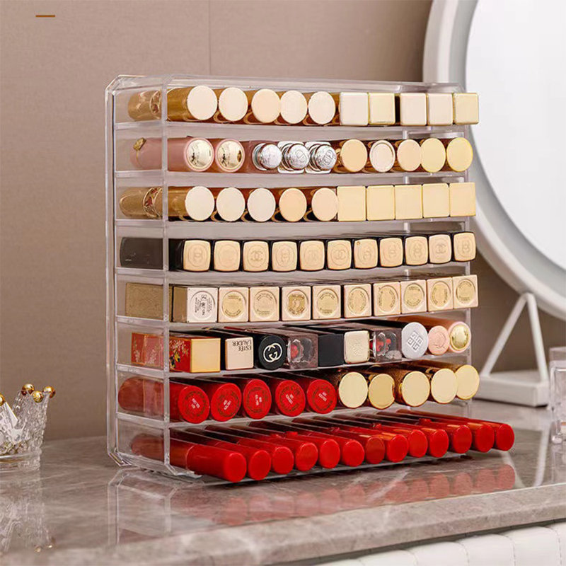 Kampff Acrylic 8 Compartment Makeup Organizer