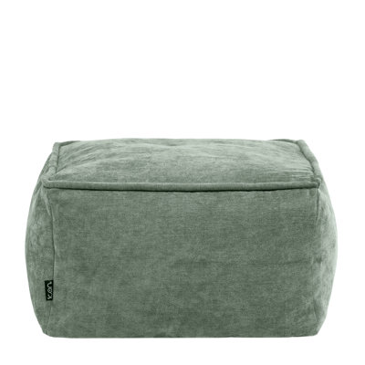 Amara Chenille Square Footstool Bean Bag