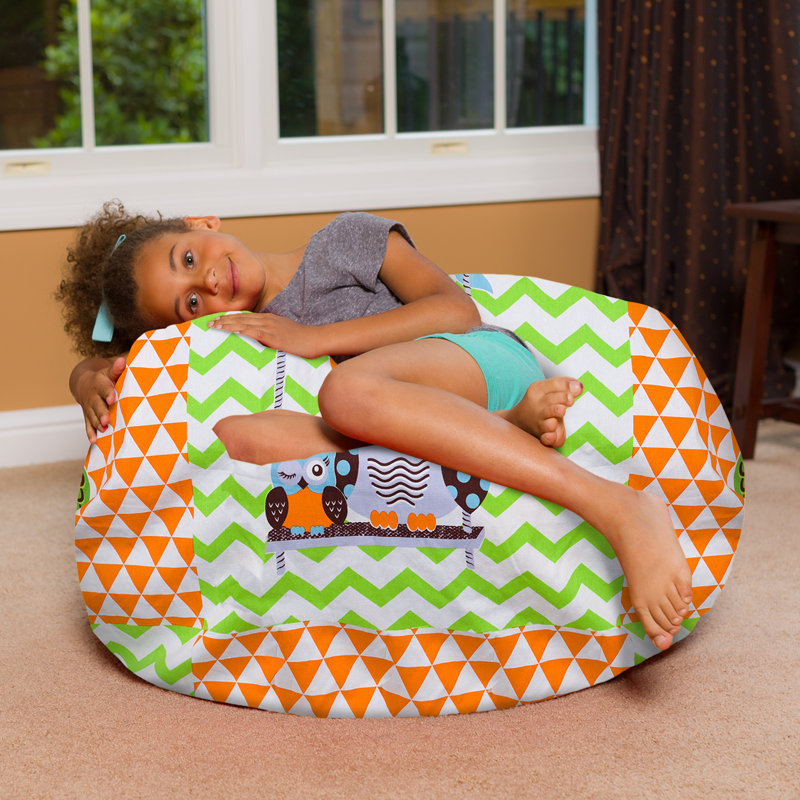 Bean Bag Chair for Kids, Teens, and Adults - Filled with Soft Beads, Includes Removable and Machine Washable Cover - Multiple Colors, Sizes and Fabrics including Soft Nylon & Canvas with Patterns