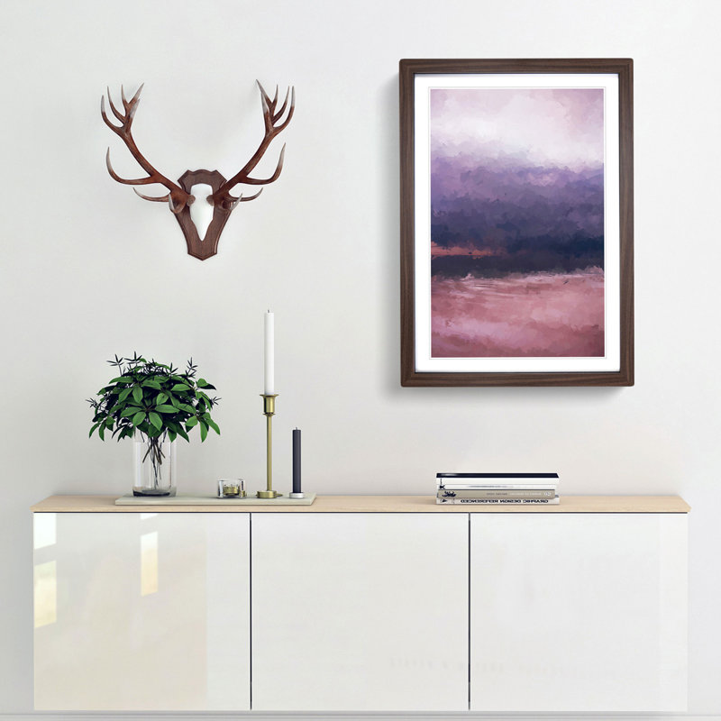 Moody Waters - Picture Frame Graphic Art Print, 87cm H x 62cm W x 2cm D, Walnut Framed