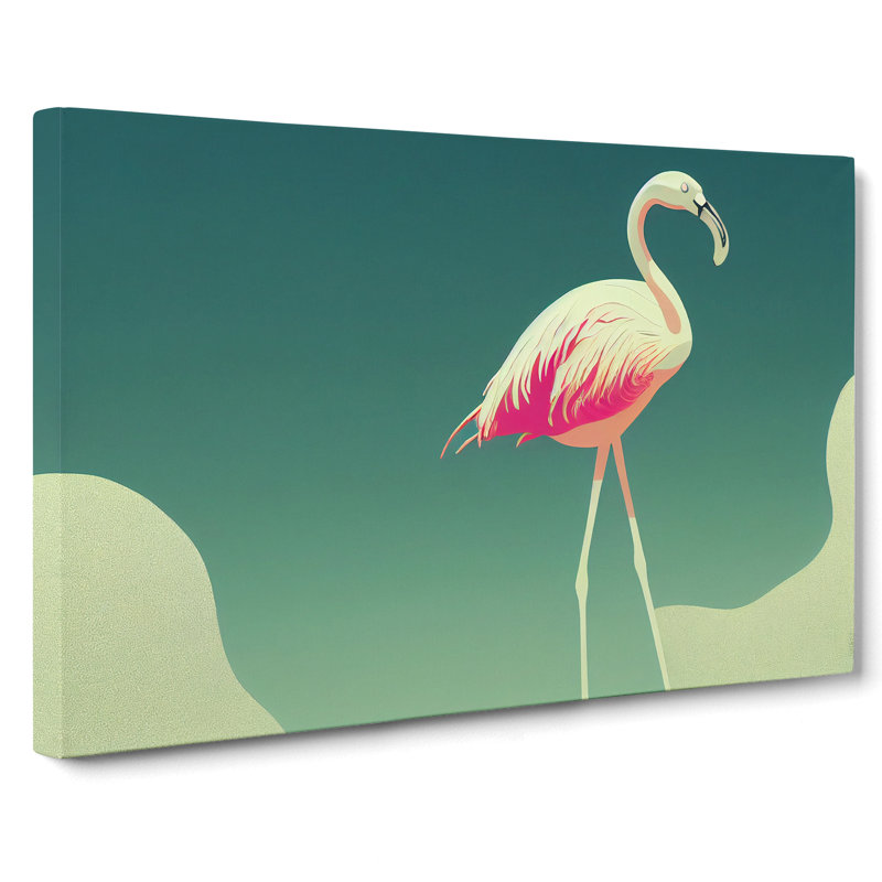 Astonishing Flamingo - Wrapped Canvas, 35cm H x 50cm W x 3cm D