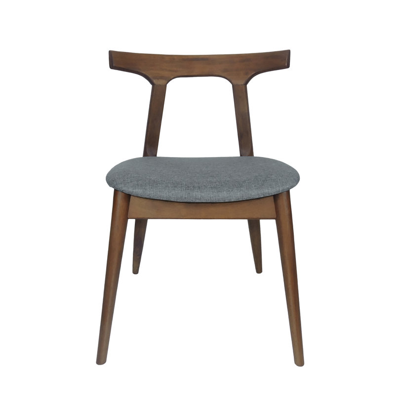 Casaleggio Fabric And Rubberwood Dining Chairs, Gray