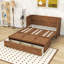 Grand lit escamotable en bois avec port USB et lattes-552928804